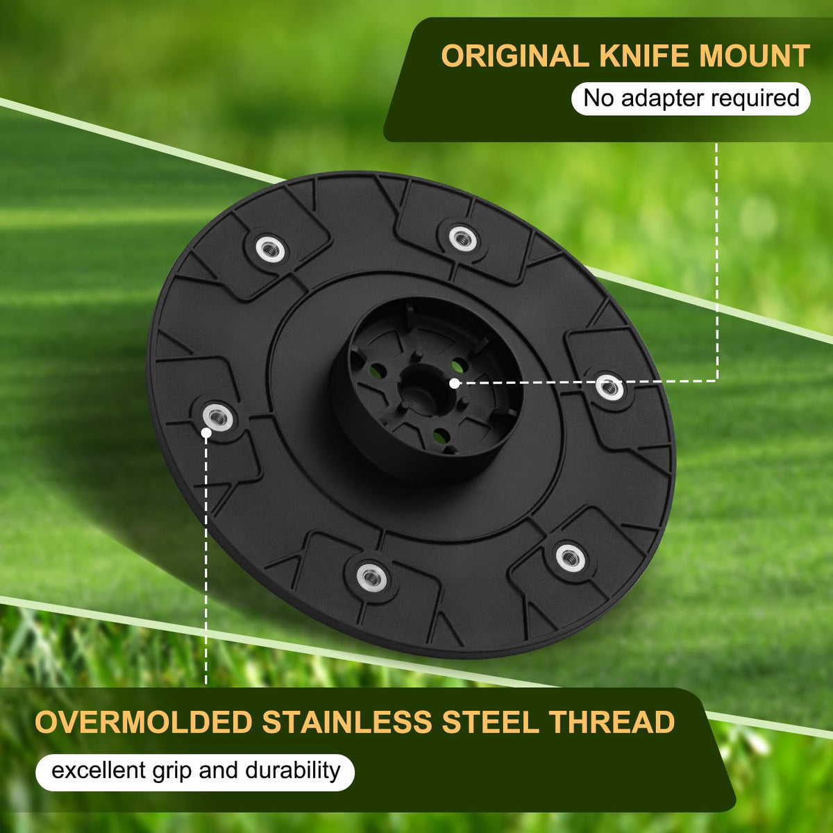 【Cut More Efficiently】 Blade Discs + 6 Pcs Blades Compatible with  Sileno City 400 600 / McCulloch ROB S400 S500 S600 S800, Robotic Lawn Mower Blade Disc