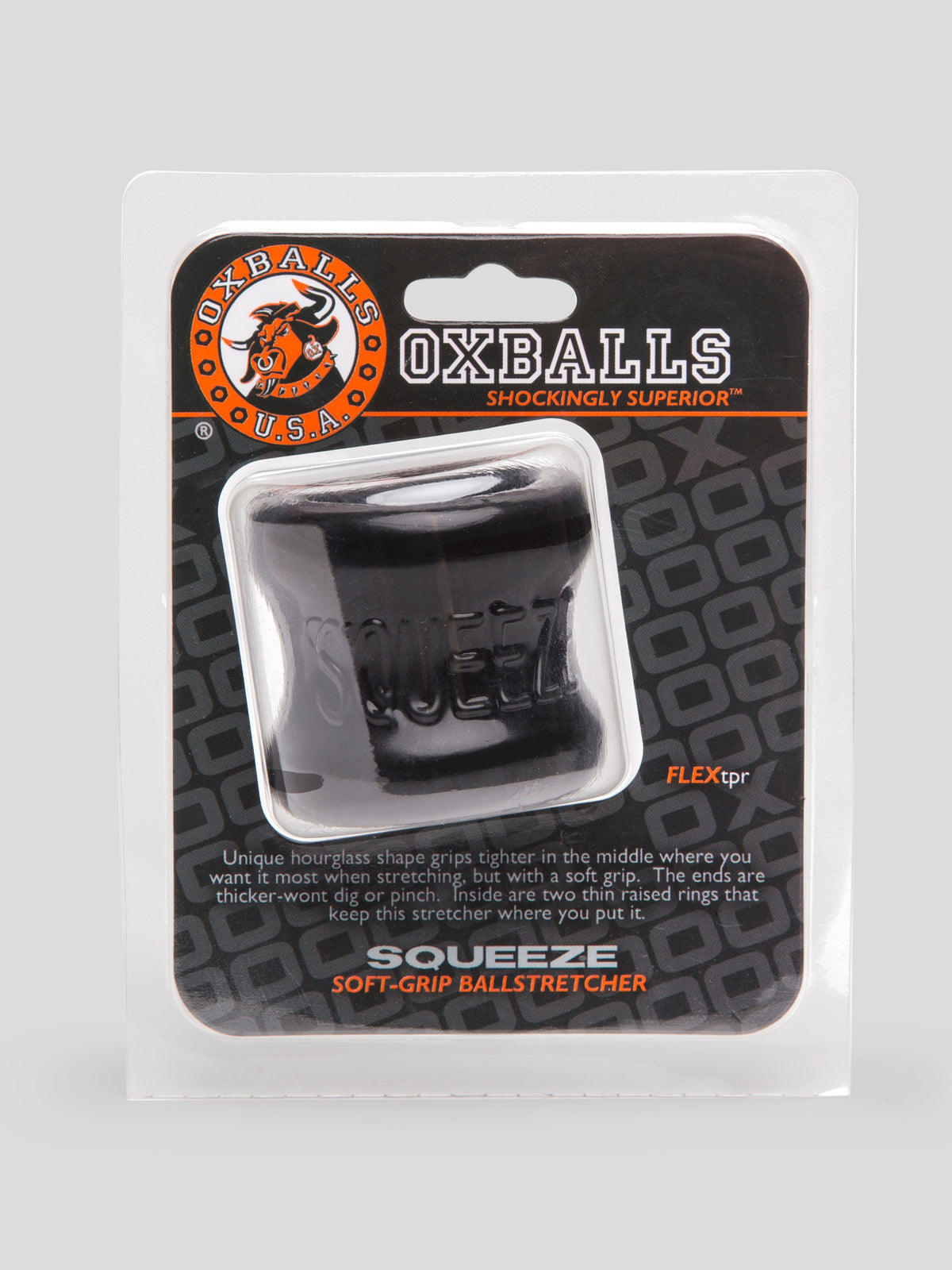 Oxballs Squeeze 2-Inch Ball Stretcher, Black | Black