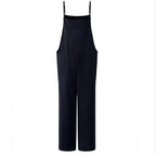 2021 Women Solid Brief Cotton Dungaree Overalls