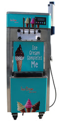 Commercial 110V 3Flavor Soft Ice Cream Cooling MaMachine 20-30L/H Standing Type(Ite#210051)