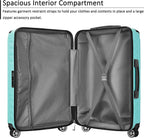 3 Piece Luggage Set clearance Hard sided Suitcase with Spinner Wheels Tsa Lock Lightweight,20 inch Carry on,24 inch,28 inch,for Women Travel (green)