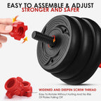 MOVTOTOP 2-in-1 Adjustable Dumbbell Set Barbell Exercise Fitness Equipment Sport Supplies for Building Body Losing Weight