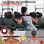 MOVTOTOP 2-in-1 Adjustable Dumbbell Set Barbell Exercise Fitness Equipment Sport Supplies for Building Body Losing Weight
