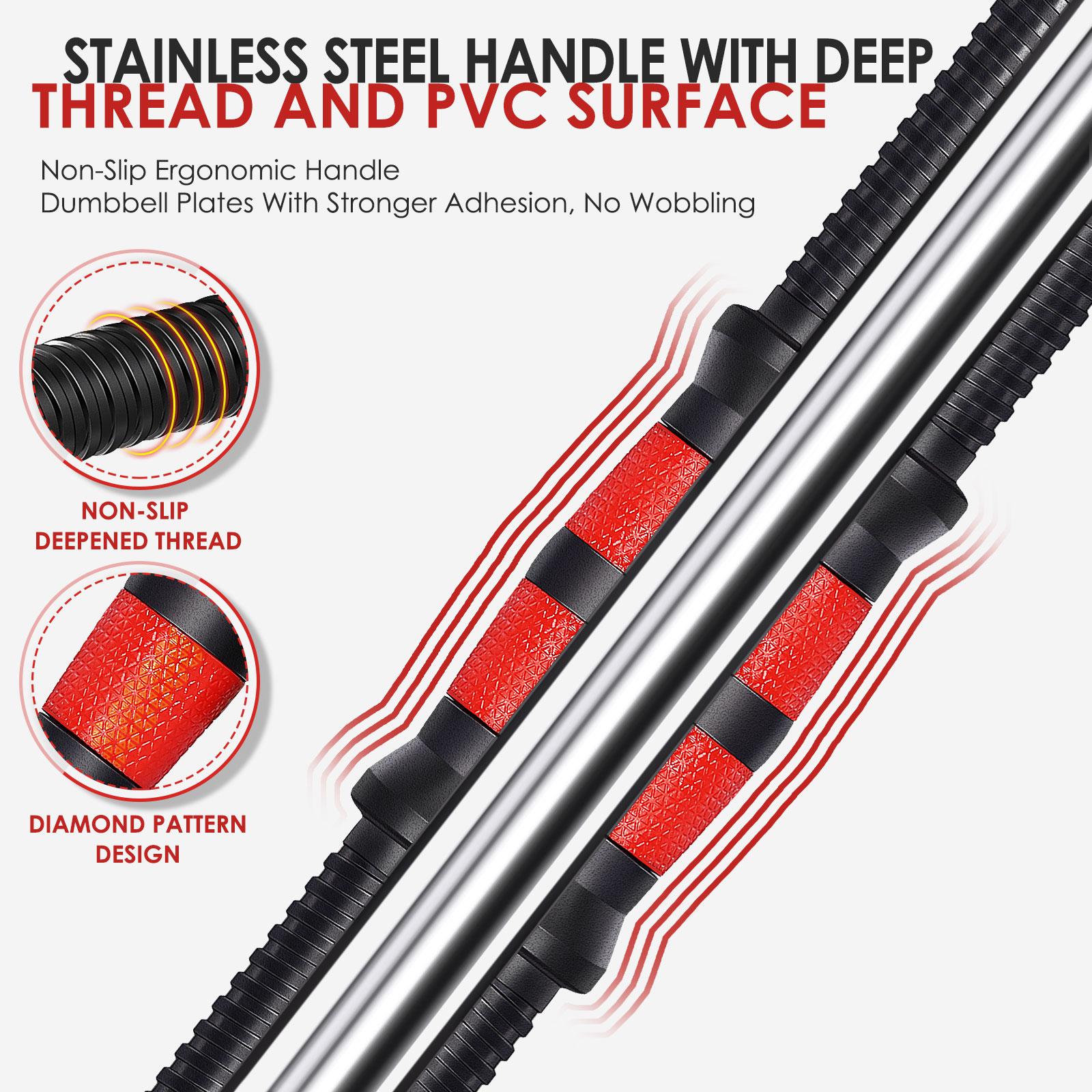 MOVTOTOP 2-in-1 Adjustable Dumbbell Set Barbell Exercise Fitness Equipment Sport Supplies for Building Body Losing Weight