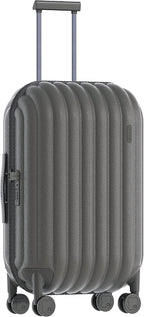 Hardside Lightweight Suitcase Luggage - Overhead Durable Travel Bag with Spinner Wheels,TSA Lock, Grey, Checked-Medium 24-Inch, 60L