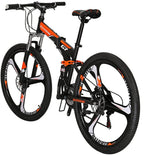 Eurobike Mountain Bike G7 21 Speed Folding Bike Dual Disc Brake 27.5 Inches Wheel Dual Suspension Bicycle