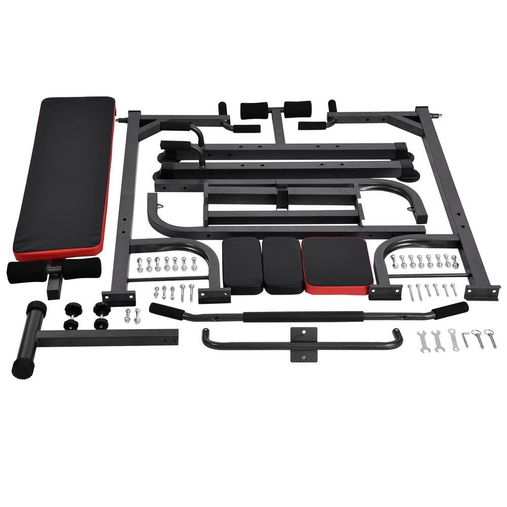 Houssem Aouar Gym Pull-ups, Indoor Sit-up Board, Weight-Bearing Squat Rack , Multifunctional Fitness Rack