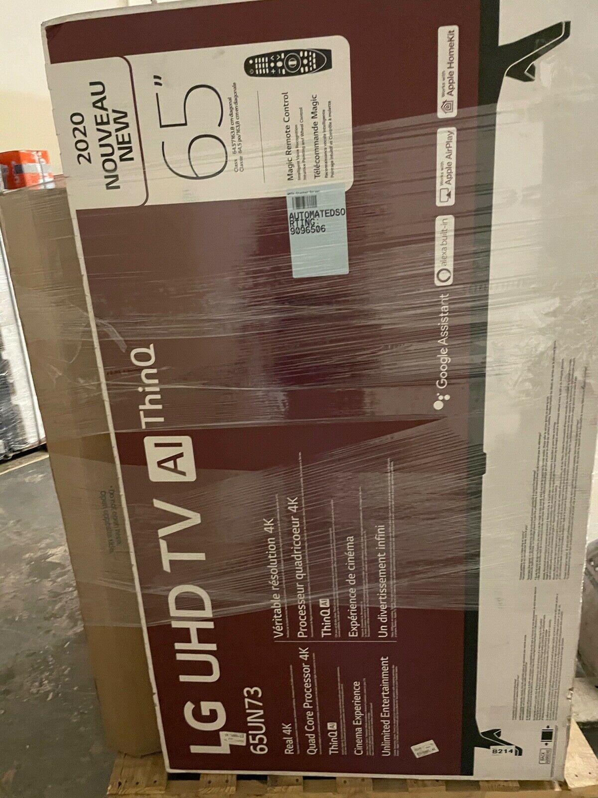 smart tv pallets samsung vizio lg tcl onn hi 86 85 82 75 70 65 55 various sizes