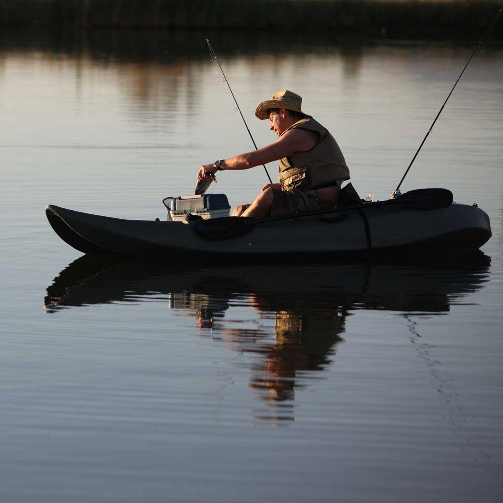 Camo Sport Fisher Tandem Kayak with Paddles and Backrests