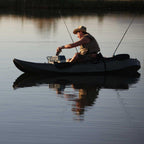 Camo Sport Fisher Tandem Kayak with Paddles and Backrests