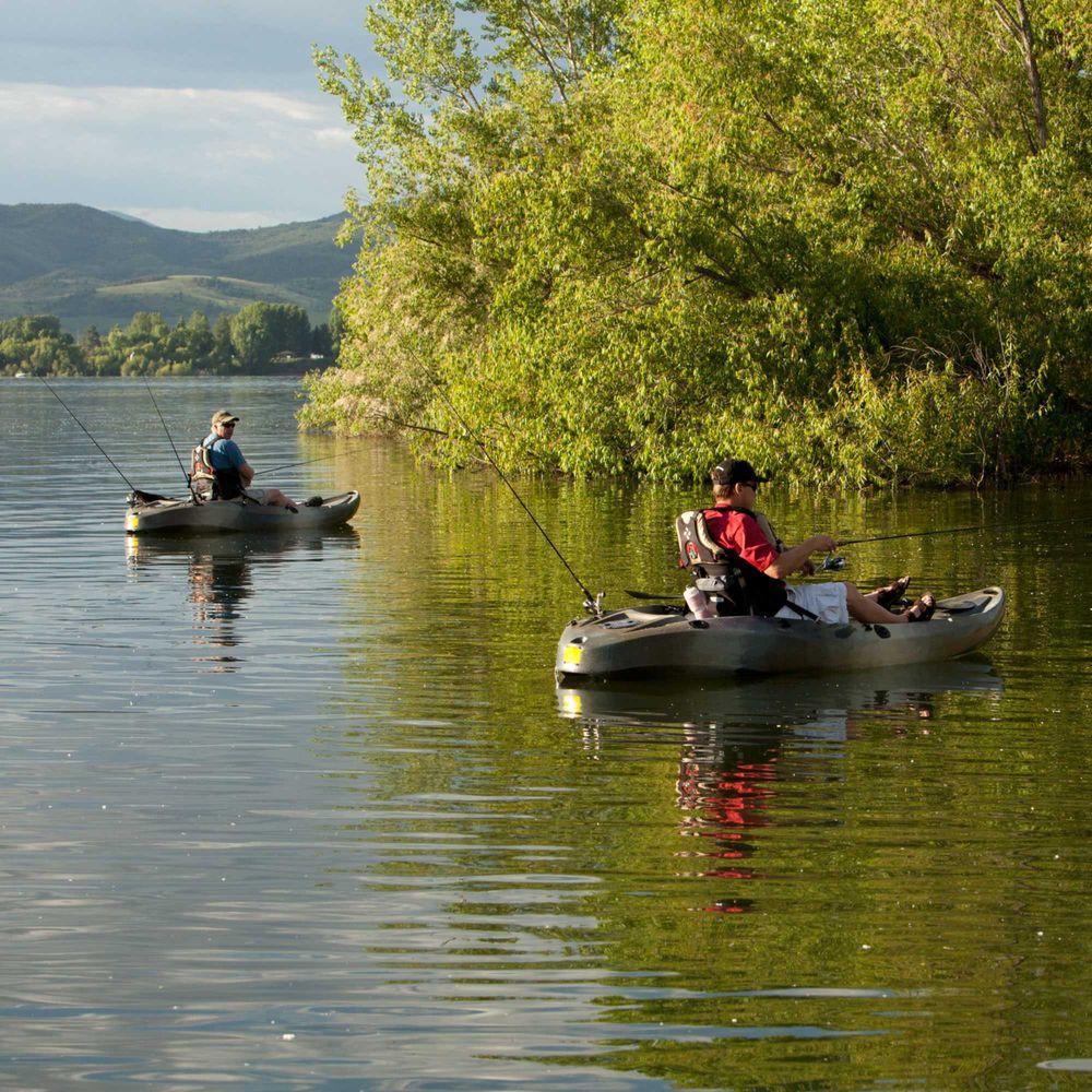 Camo Sport Fisher Tandem Kayak with Paddles and Backrests