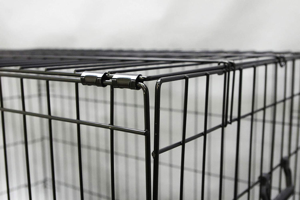 Homey Pet-18 24" 30" 36", 42", or 48" Wire Folding Cawith Pull Out Tray and Optional Floor Grid