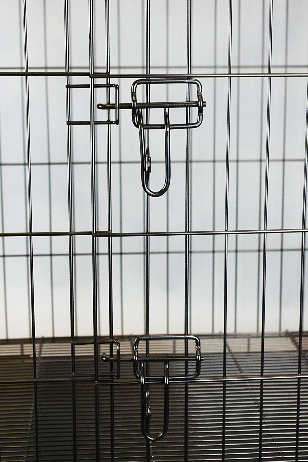Homey Pet-18 24" 30" 36", 42", or 48" Wire Folding Cawith Pull Out Tray and Optional Floor Grid
