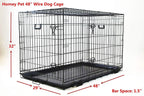 Homey Pet-18 24" 30" 36", 42", or 48" Wire Folding Cawith Pull Out Tray and Optional Floor Grid