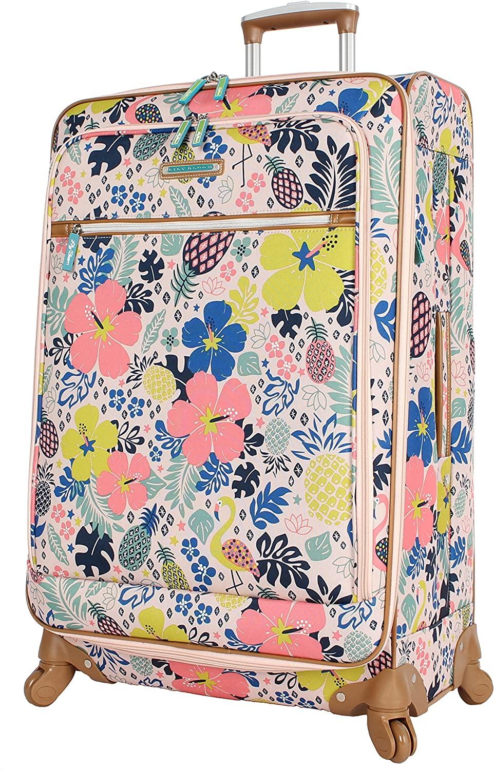 Luggage Large Expandable  Pattern Suitcase With Spinner Wheels For Woman (Trop Pineapple, 28in)