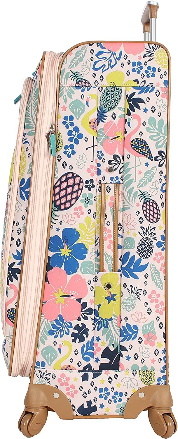 Luggage Large Expandable  Pattern Suitcase With Spinner Wheels For Woman (Trop Pineapple, 28in)