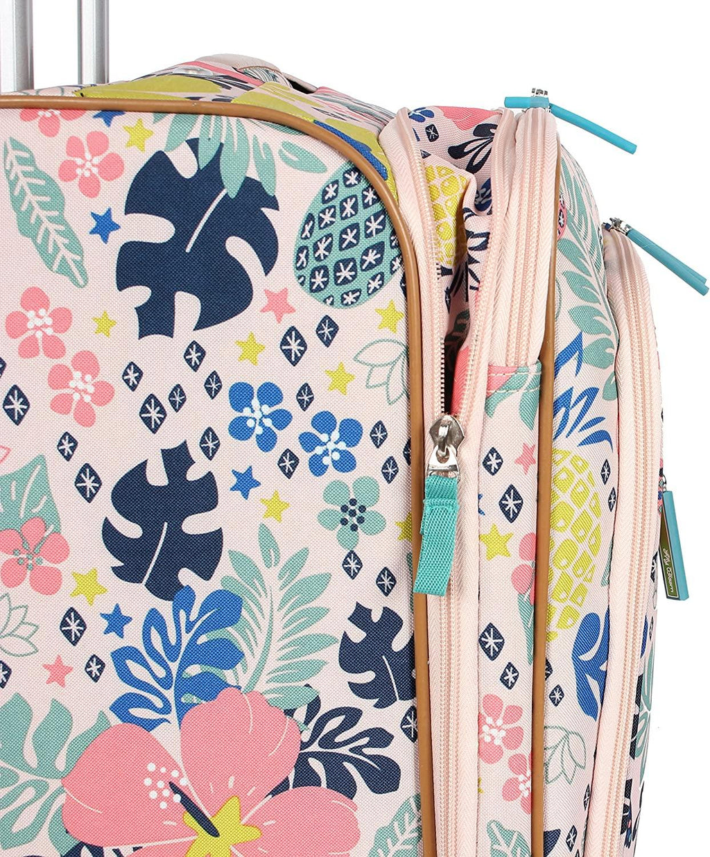 Luggage Large Expandable  Pattern Suitcase With Spinner Wheels For Woman (Trop Pineapple, 28in)
