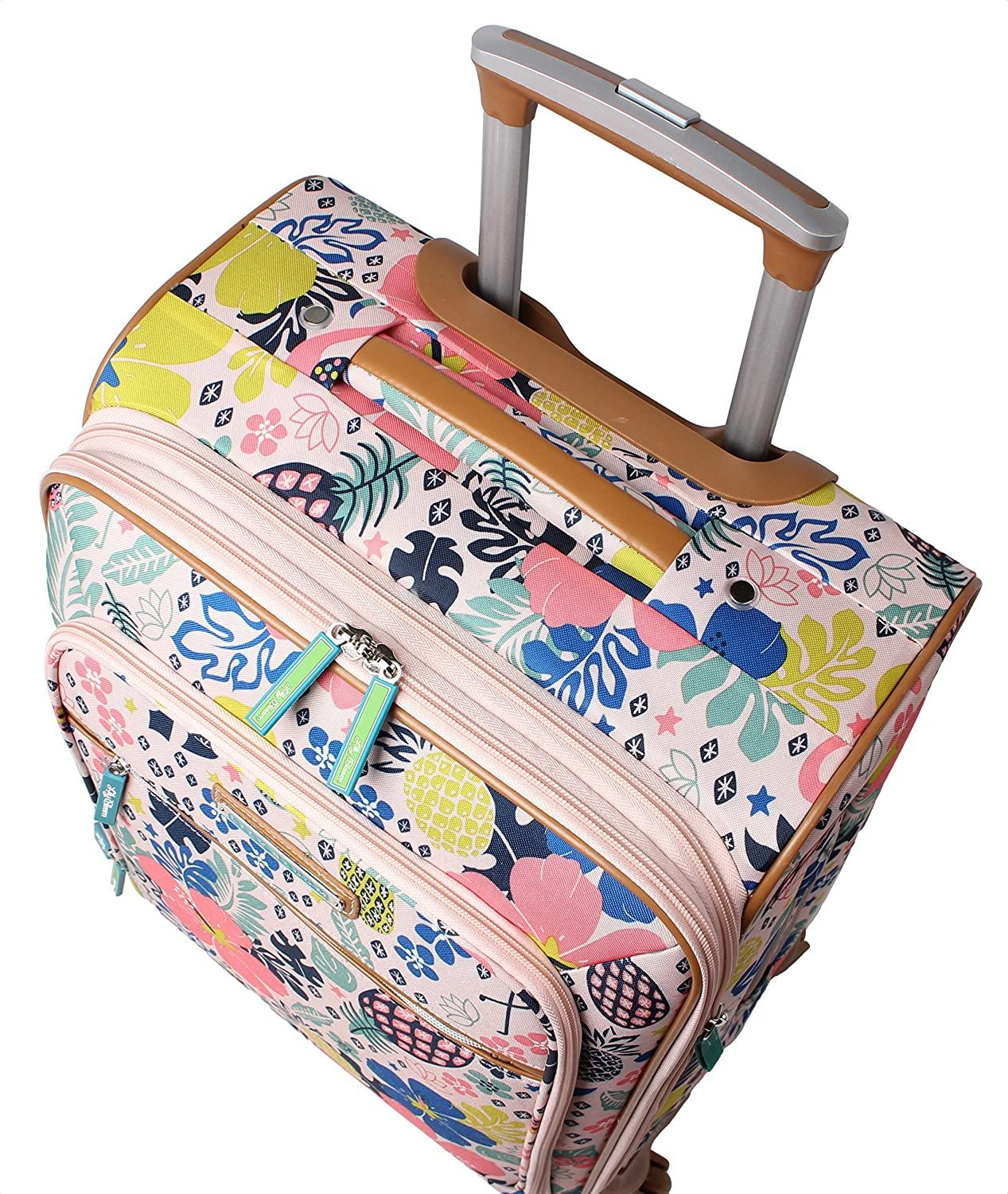 Luggage Large Expandable  Pattern Suitcase With Spinner Wheels For Woman (Trop Pineapple, 28in)