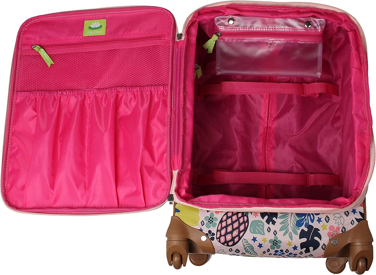 Luggage Large Expandable  Pattern Suitcase With Spinner Wheels For Woman (Trop Pineapple, 28in)