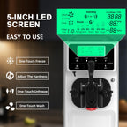 Ice Cream Maker Machine for Home, 5 Inch Screen Soft Serve Ice Cream Machine 3.5 Gals/H Single Flavor Ice Cream Maker with Pre-Cooling Soft Serve Machine with 1.6 Gals Tank for Birthday Party