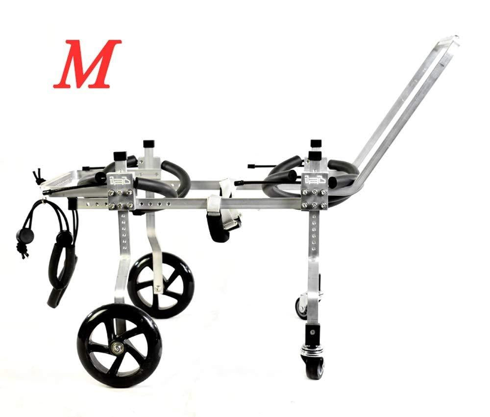 ZHIJIA Pet Disabled Wheelchair Hand-held Dog Wheelchair Assisted Rehabilitation Car 4 Wheels Can Be Placed Disabled Pet Belly Light Aluminum