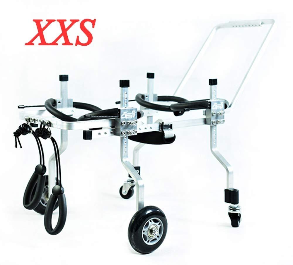 ZHIJIA Pet Disabled Wheelchair Hand-held Dog Wheelchair Assisted Rehabilitation Car 4 Wheels Can Be Placed Disabled Pet Belly Light Aluminum