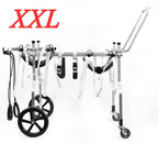 ZHIJIA Pet Disabled Wheelchair Hand-held Dog Wheelchair Assisted Rehabilitation Car 4 Wheels Can Be Placed Disabled Pet Belly Light Aluminum
