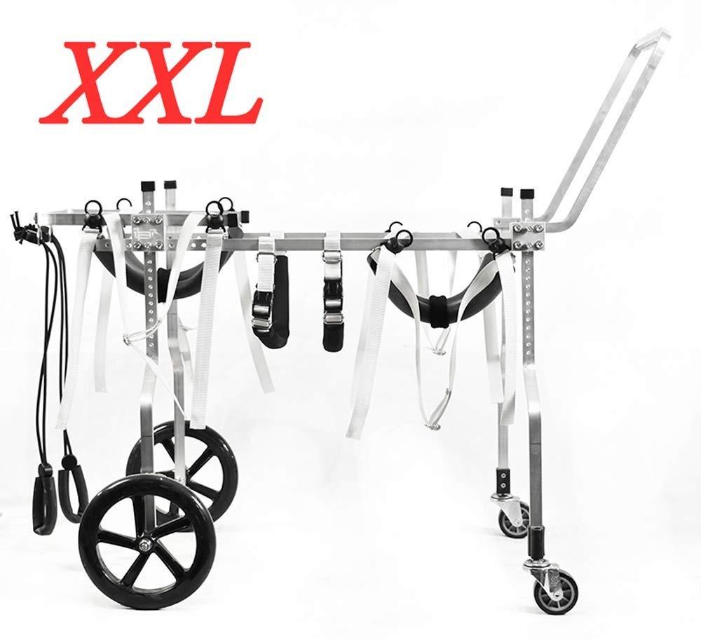 ZHIJIA Pet Disabled Wheelchair Hand-held Dog Wheelchair Assisted Rehabilitation Car 4 Wheels Can Be Placed Disabled Pet Belly Light Aluminum