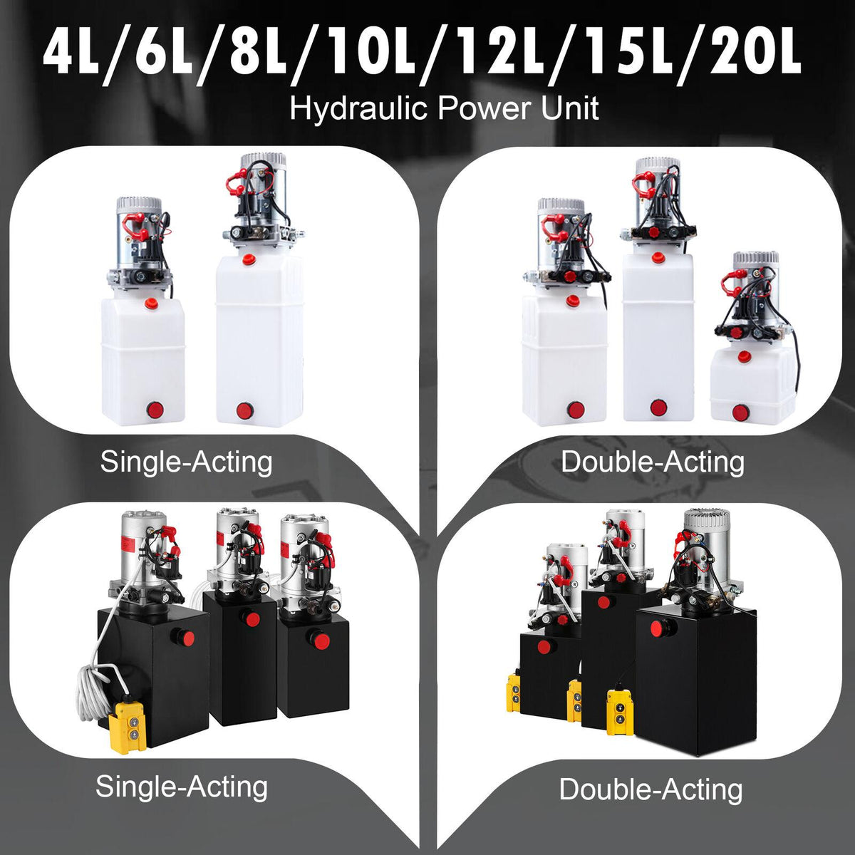 Preenex Hydraulic Pump Power Unit Single Double Acting 4/6/8/10/12/15