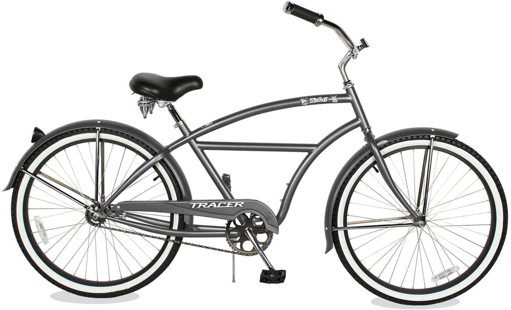 Tracer Taha Complete Cruiser Bike for Men, 26 Inch Wheels,Hi-Ten Steel Frame,  1,7-Speed, Multiple Colors,Hybrid Bike,Mens Bike,Adult Bike,Fat Tire Bike,Beach Cruiser Bike Men