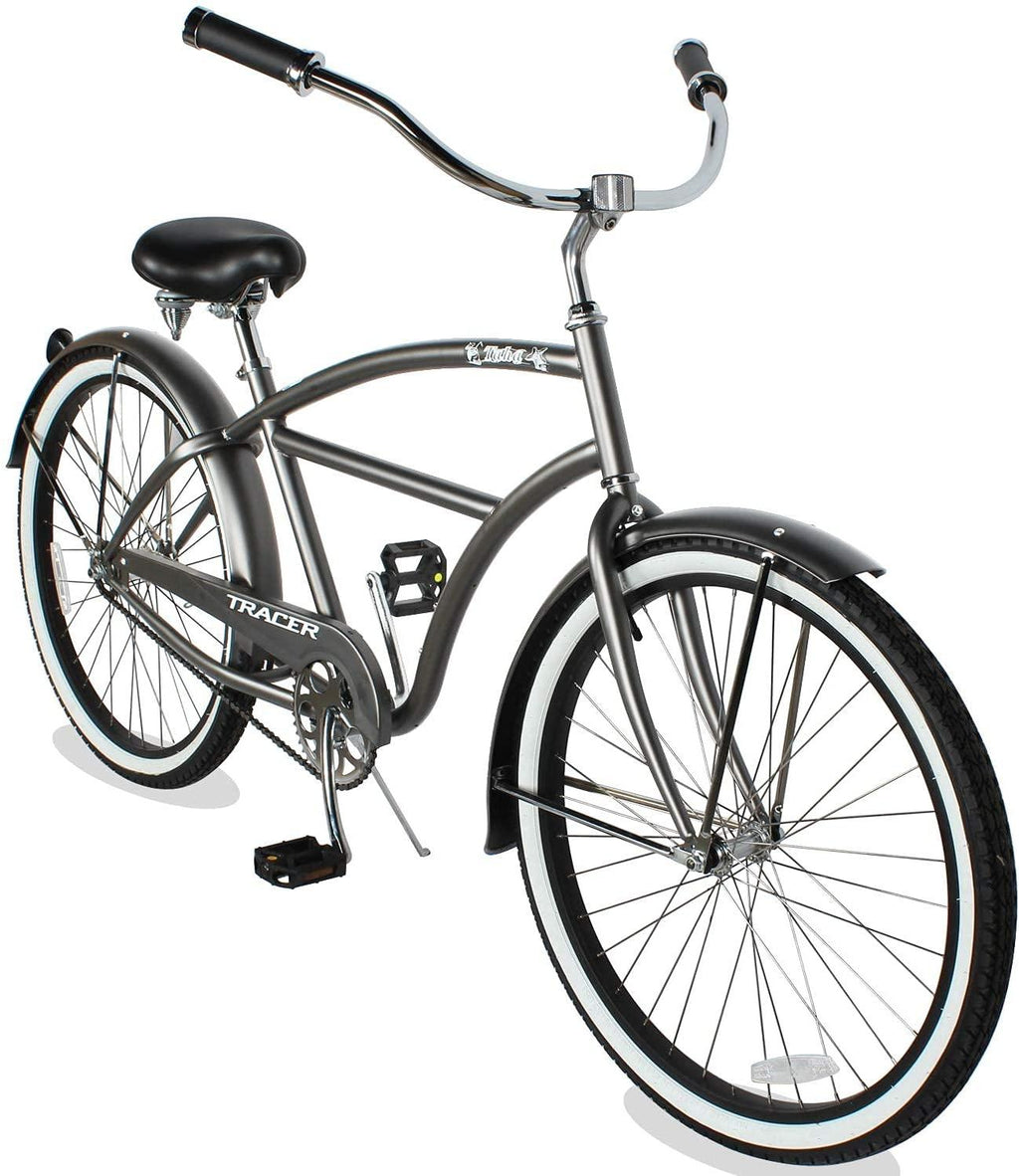 Tracer Taha Complete Cruiser Bike for Men, 26 Inch Wheels,Hi-Ten Steel Frame,  1,7-Speed, Multiple Colors,Hybrid Bike,Mens Bike,Adult Bike,Fat Tire Bike,Beach Cruiser Bike Men