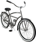 Tracer Taha Complete Cruiser Bike for Men, 26 Inch Wheels,Hi-Ten Steel Frame,  1,7-Speed, Multiple Colors,Hybrid Bike,Mens Bike,Adult Bike,Fat Tire Bike,Beach Cruiser Bike Men