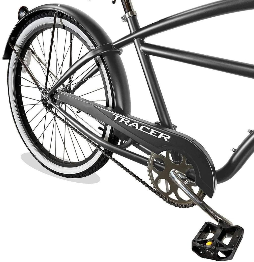 Tracer Taha Complete Cruiser Bike for Men, 26 Inch Wheels,Hi-Ten Steel Frame,  1,7-Speed, Multiple Colors,Hybrid Bike,Mens Bike,Adult Bike,Fat Tire Bike,Beach Cruiser Bike Men
