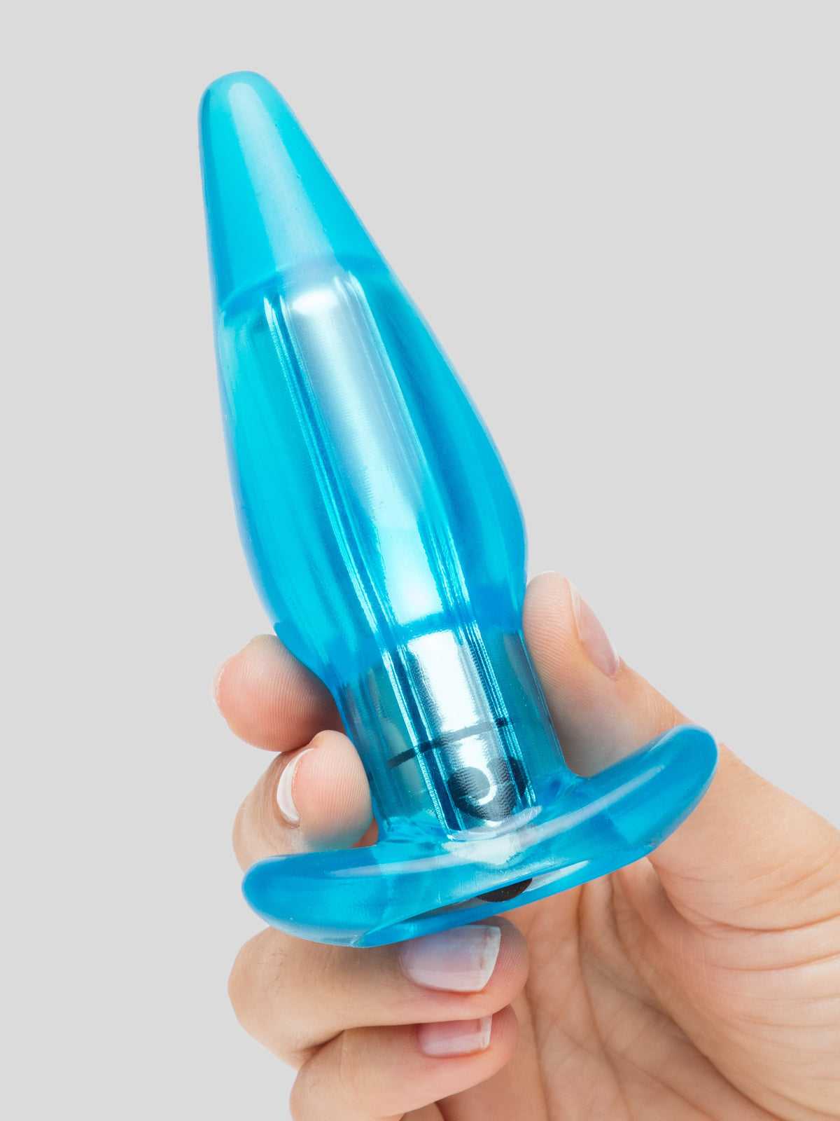 BASICS Vibrating Butt Plug 4.5 Inches, Blue