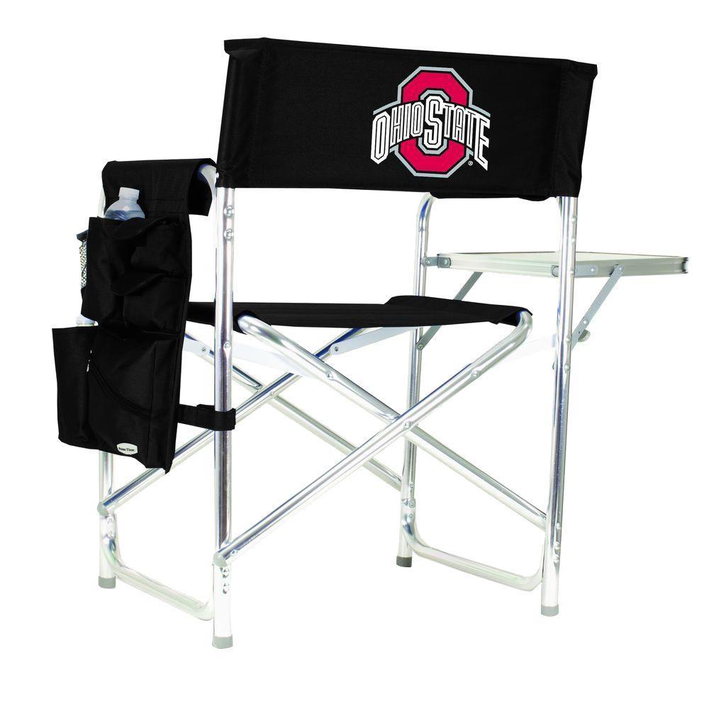 Ohio State University Black Patio Sports Chair with Digital Logo