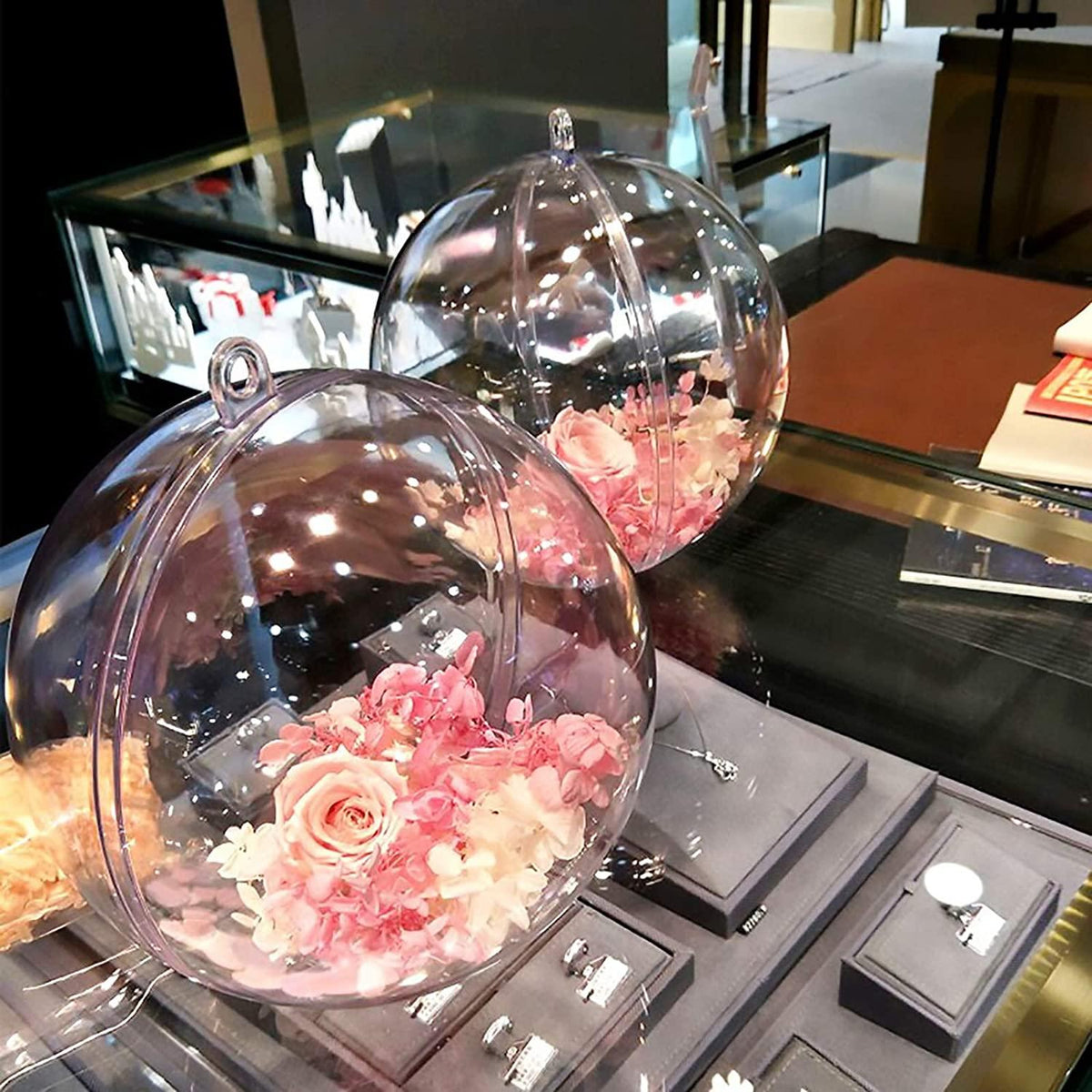 WBF Holiday Decoration Christmas Ball Ornaments- 50/60/70/ 80cm HuTransparent Plastic Thickened Ball Christmas Decorations Mall Wedding Party Layout Ornaments Hanging Ball Ball Ornaments