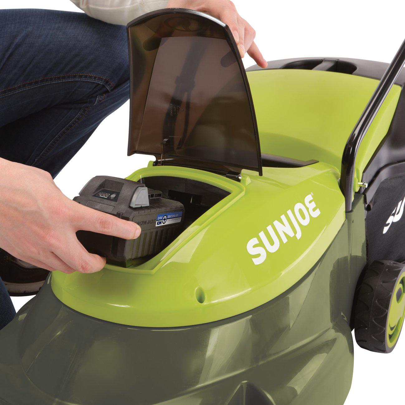 MJ24C-14-XR Cordless Lawn Mower with Brushless Motor, 24-Volt, 5-Amp, 14