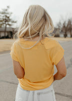 gabby thermal top - apricot cream
