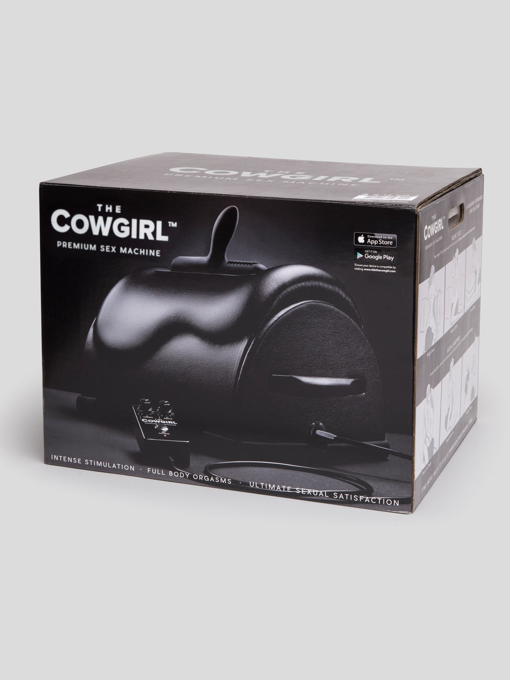 The Cowgirl Premium Remote and App Controlled Riding Sex Machine, Black