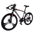 Black Friday Deals! LEBONYARD Commuters Aluminum Full Suspension Road Bike 21 Speed Disc Brakes, 700c, Black