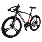 Black Friday Deals! LEBONYARD Commuters Aluminum Full Suspension Road Bike 21 Speed Disc Brakes, 700c, Black