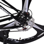 Black Friday Deals! LEBONYARD Commuters Aluminum Full Suspension Road Bike 21 Speed Disc Brakes, 700c, Black