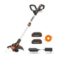Cordless String Trimmer &amp; Lawn Edger, 12" Electric Weed Wacker with Command Feed, 20V Weed Eater with 5.5 LBS, 2 Batteries &amp; Charger Included, WG163
