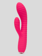 Lovehoney Ripple Rabbit Rechargeable Silicone Ribbed Rabbit Vibrator, Pink