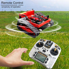 Remote Control Lawn Mower, Adjustable Cutting Height, Automatic Track Lawn Mower for 45° Slope, All-Terrain for Steep Slopes Tall Grass LarLawns