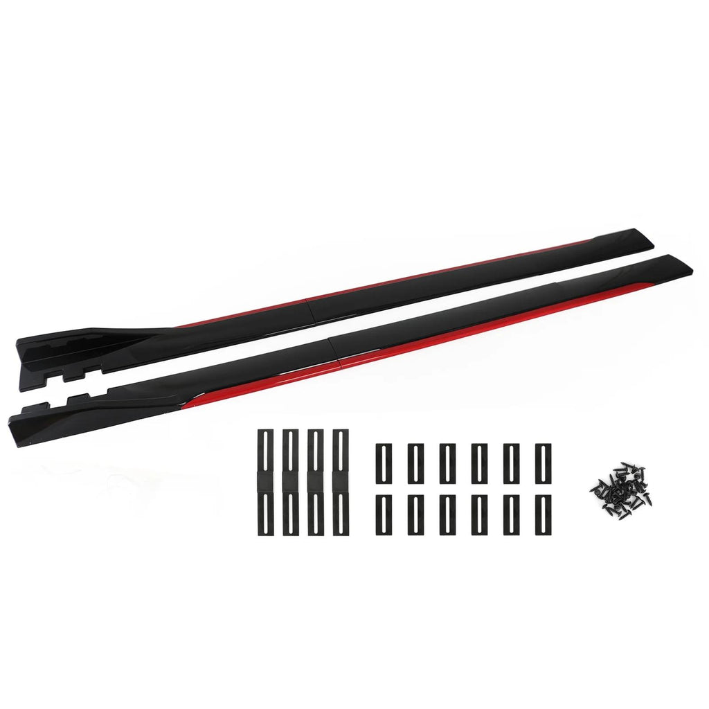 78.7" Universal Side Skirt Extensions Rocker Panel Splitters Lip Polypropylene For BMW F32 F33 F36 4-Series 420i 430i 440i Generic