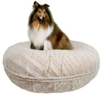 Bessie and Barnie Signature Natural Beauty Extra Plush  Fur Bagel Pet / Dog Bed (Multiple Sizes)