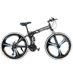 Sunyuan 26in Folding Mountain Bike s 21 Speed Bicycle Full Suspension MTB Bikes