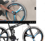 Black Friday Deals! LEBONYARD 26-inch Wheels Folding Mountain Bike in Sports &amp; Outdoors 21 Speed Bicycle Full Suspension MTB Bikes, Black