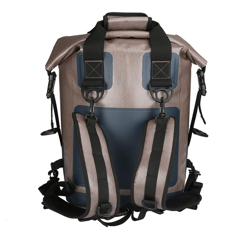 Back Pack or Carry Bag Cooler in Beiand Blue